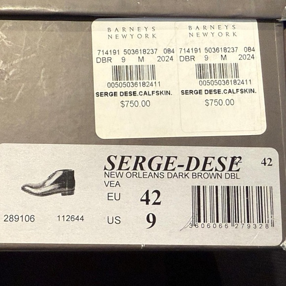 NEW Robert Clergerie Dark Brown Men's Calf Leather Oxfords (size 42 / US 9) - Picture 8 of 10